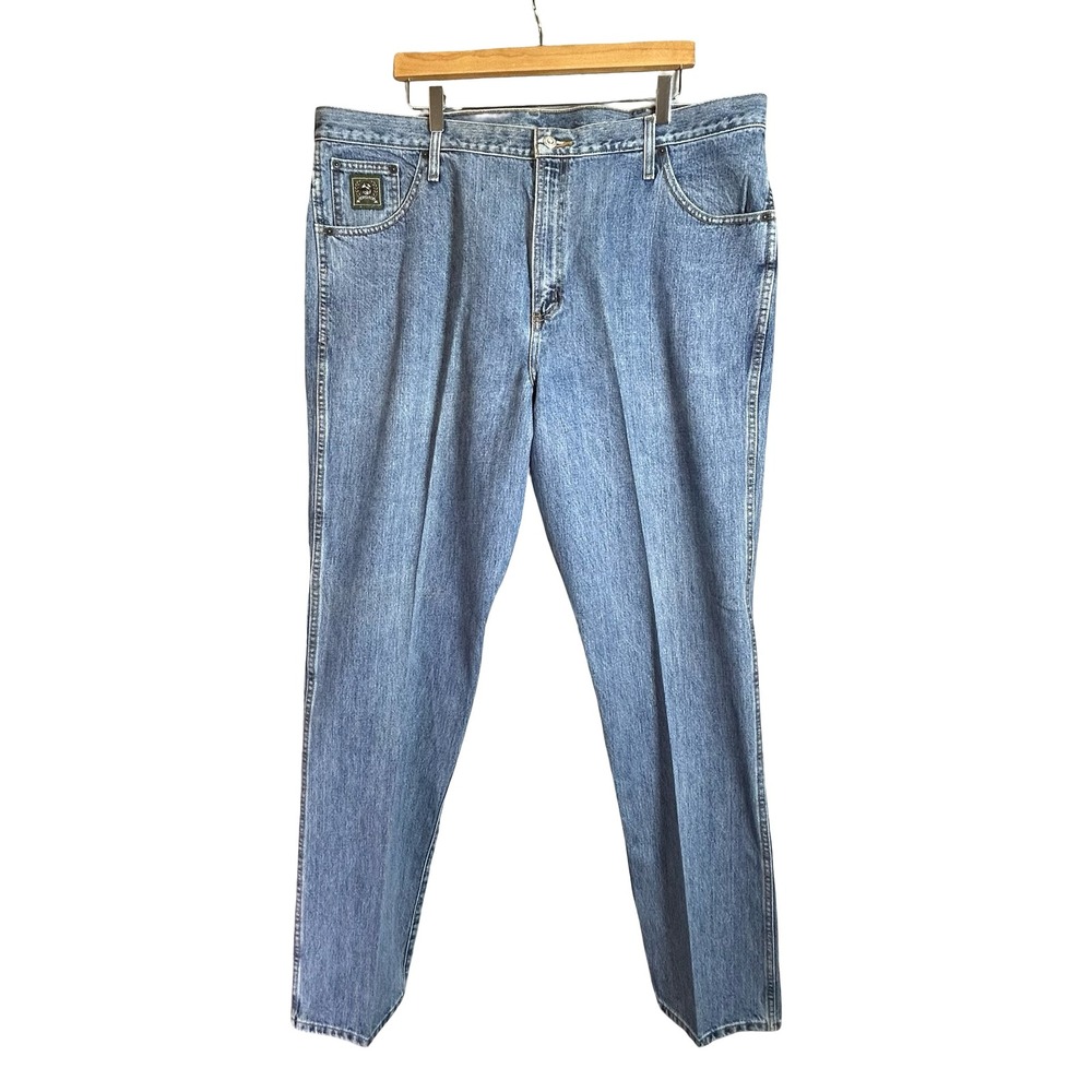 Cinch Green Label Mens Relaxed Fit Straight Leg Jeans Blue Medium Wash 42x36